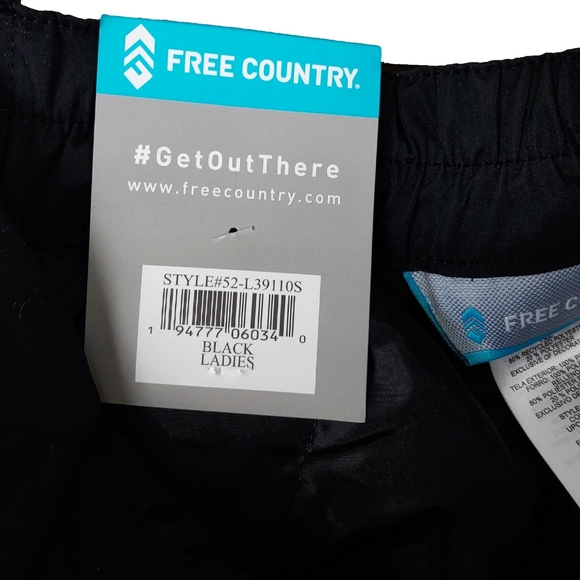 NWT Free Country $125 Women's Black FreeCycle® Chill Off Padded Ski Pant - Picture 11 of 12